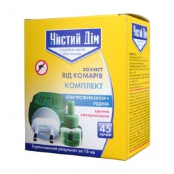 Комплект від комарів фумігатор + рідина 45 ночей, Чистий Дім, 30мл